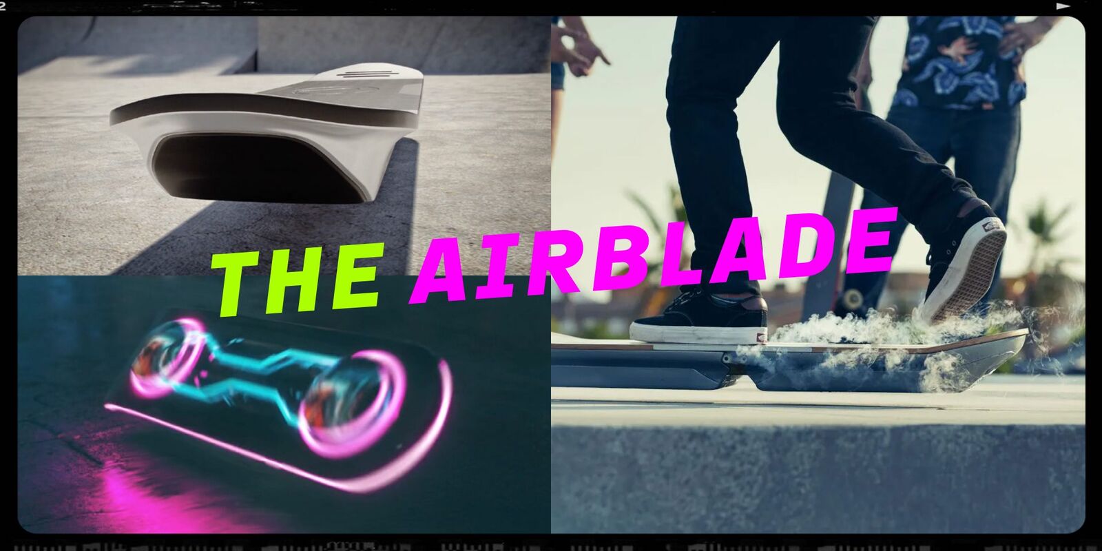 AirBlade pitch deck — the AirBlade skateboard